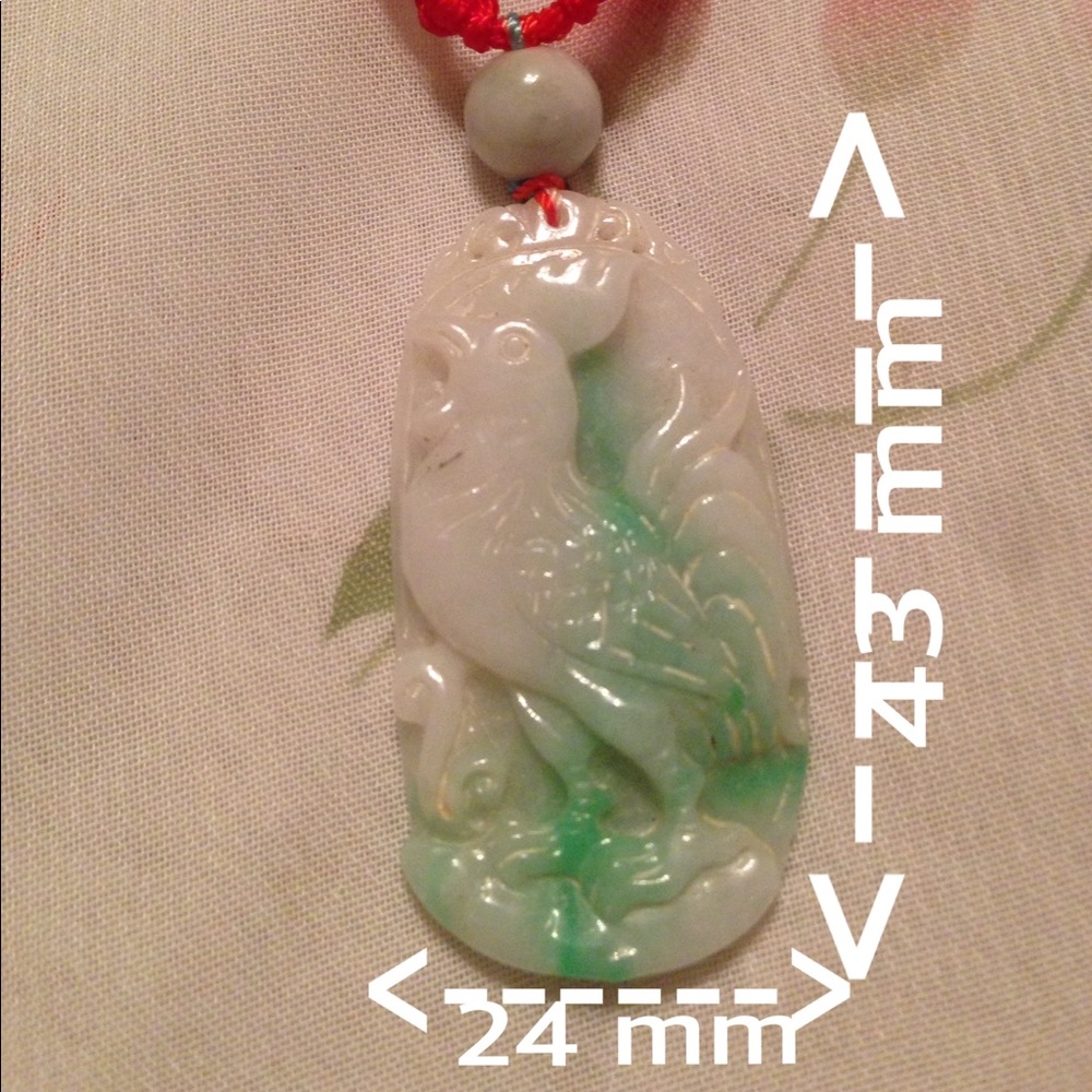 🌹This zodiac animal Rooster necklace is real Jade